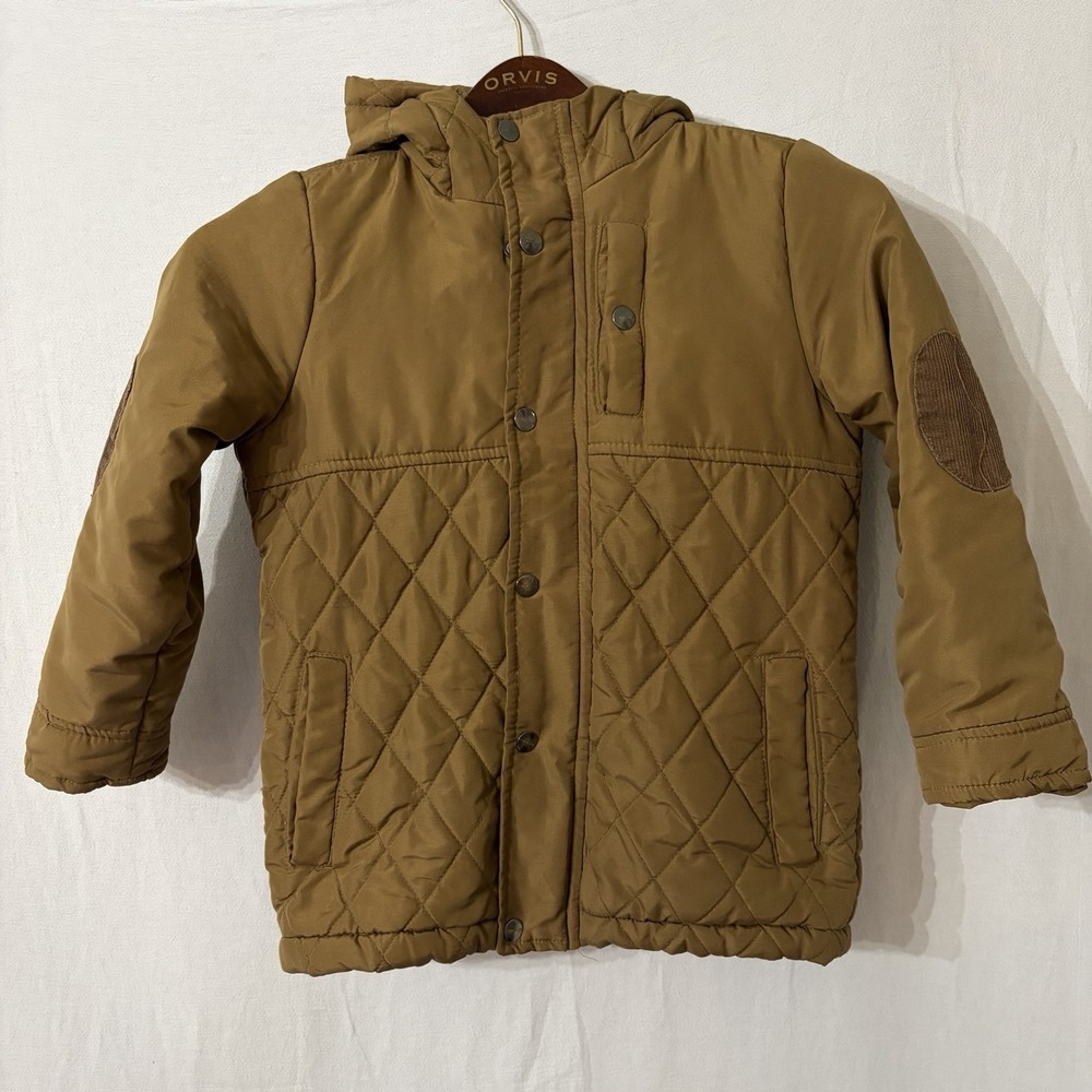 Perry Ellis Boy's‎ Quilted Jacket With Sherpa Lining size 8 Hooded Warm - Picture 2 of 10